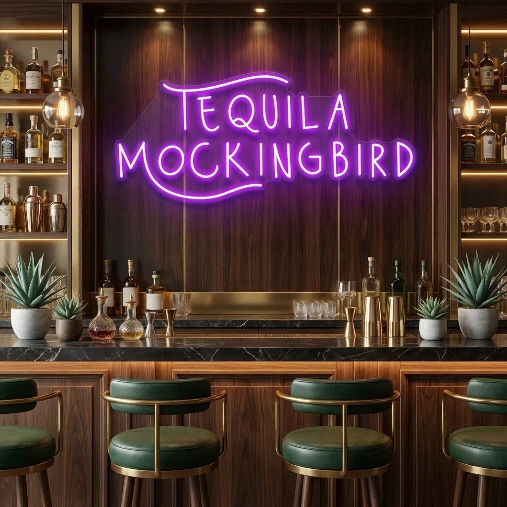 Tequila Mocking Bird Led Neon Sign Light