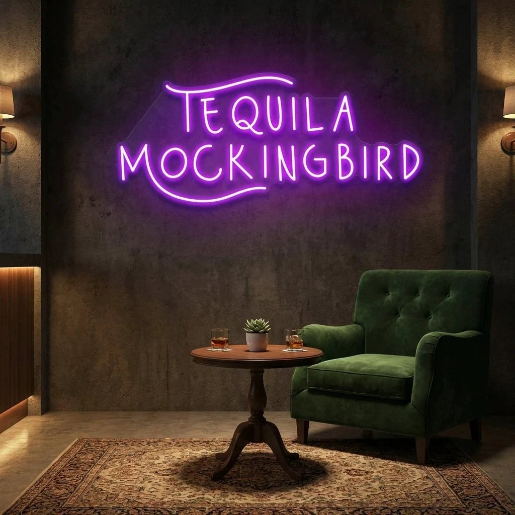Tequila Mocking Bird Led Neon Sign Light