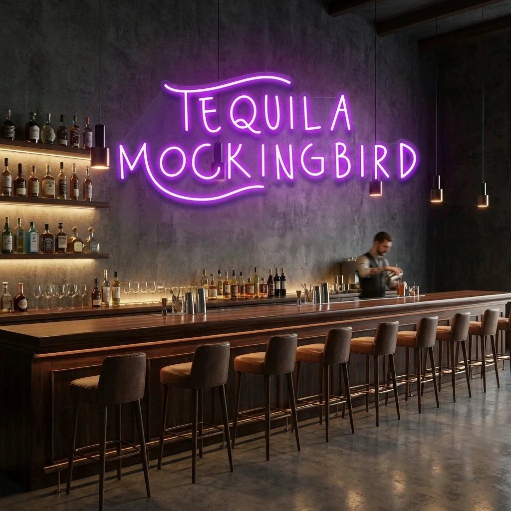 Tequila Mocking Bird Led Neon Sign Light
