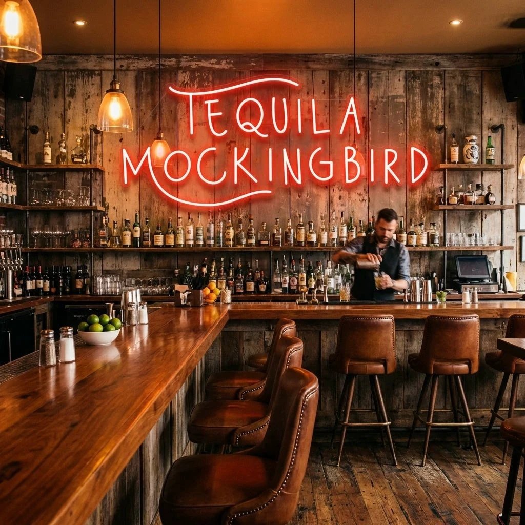 Tequila Mocking Bird Led Neon Sign Light