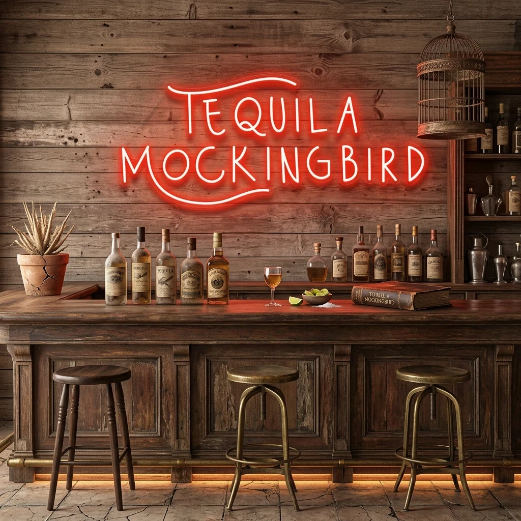 Tequila Mocking Bird Led Neon Sign Light