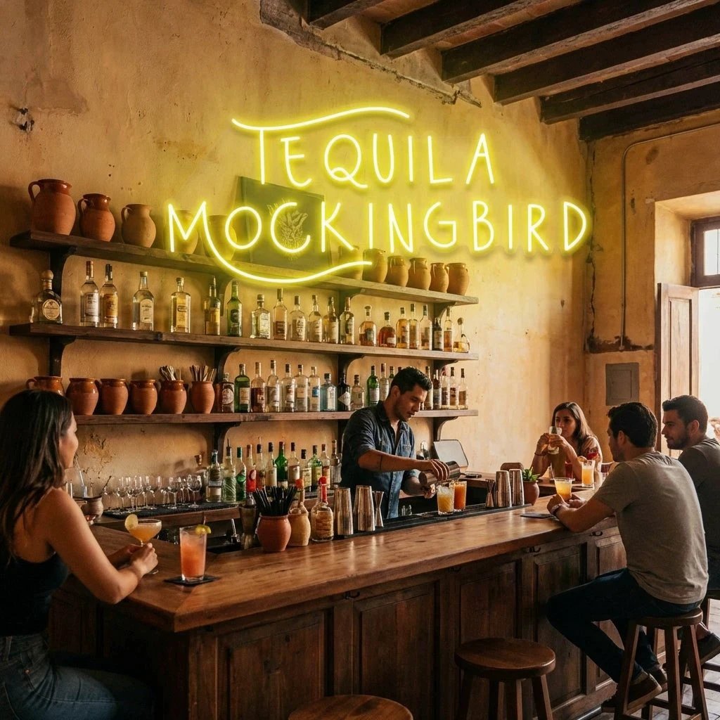 Tequila Mocking Bird Led Neon Sign Light