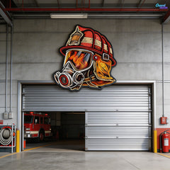 Awesome Firefighter's Helmet gift for The True Hero Neon Sign Light Artwork