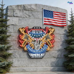 Remembering The Fallen - Cool ArmaLite Rifle AR Guns Neon Sign Light Artwork