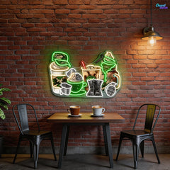 Soldier's Foods and Drinks - Coffee, Tea, Ice-cream Neon Sign Light Artwork