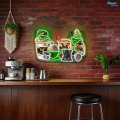 Soldier's Foods and Drinks - Coffee, Tea, Ice-cream Neon Sign Light Artwork