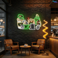 Soldier's Foods and Drinks - Coffee, Tea, Ice-cream Neon Sign Light Artwork