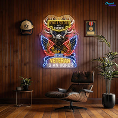 Eagle raise America Flags best Gift for the Veteran Neon Sign Light Artwork