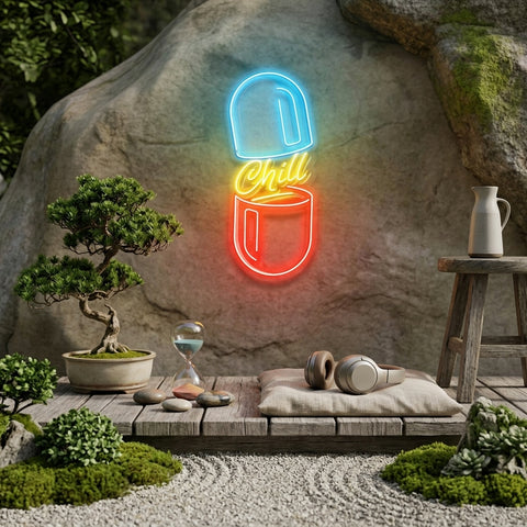 The Chill Pill Led Neon Acrylic Artwork Led Neon Sign Light