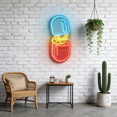 The Chill Pill Led Neon Acrylic Artwork Led Neon Sign Light