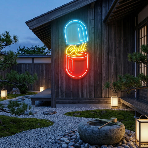 The Chill Pill Led Neon Acrylic Artwork Led Neon Sign Light