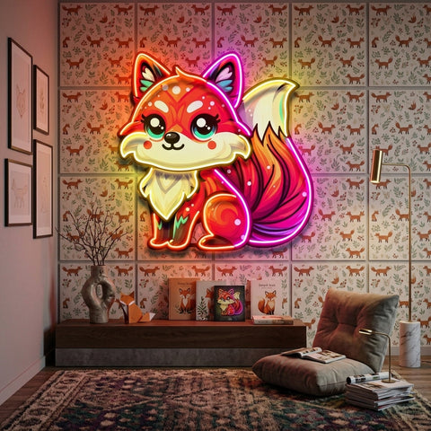 The Colorful Fox LED Neon Sign Light Pop Art