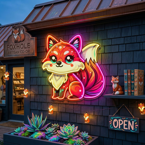 The Colorful Fox LED Neon Sign Light Pop Art