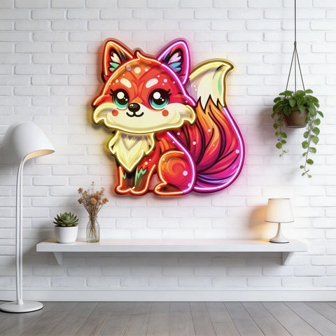 The Colorful Fox LED Neon Sign Light Pop Art