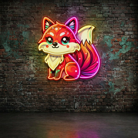 The Colorful Fox LED Neon Sign Light Pop Art