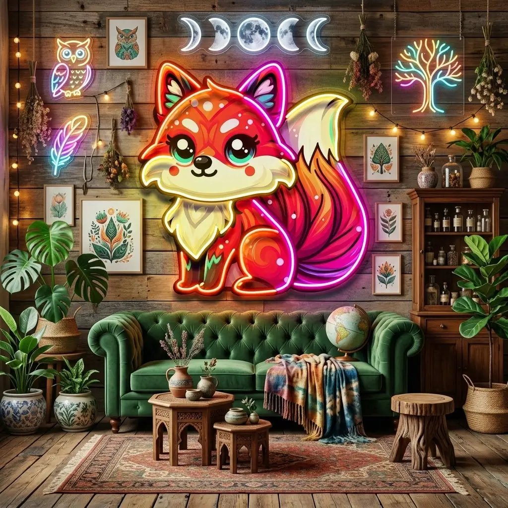 The Colorful Fox LED Neon Sign Light Pop Art