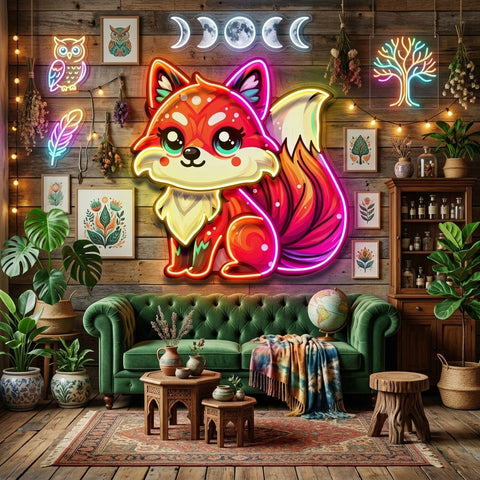 The Colorful Fox LED Neon Sign Light Pop Art