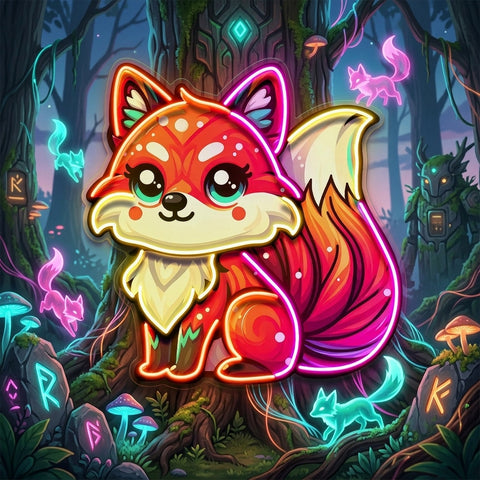 The Colorful Fox LED Neon Sign Light Pop Art