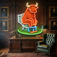 The Thinker Cow Edition LED Neon Sign Light Pop Art