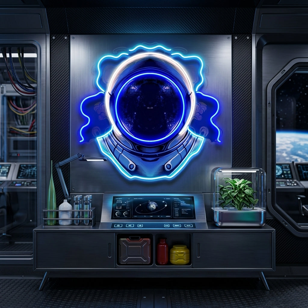 The Astronaut Helmet LED Neon Sign Light Pop Art