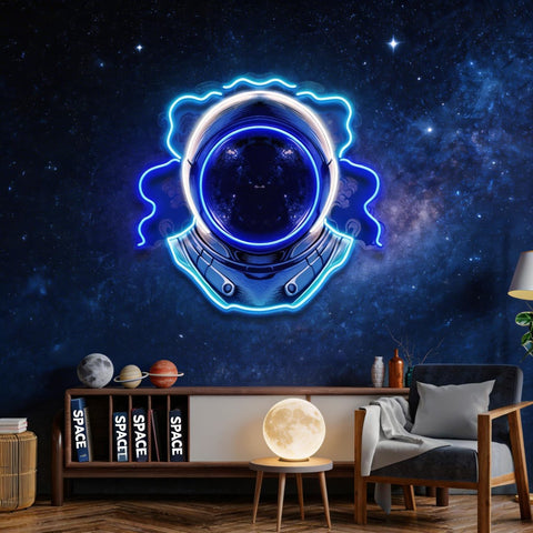 The Astronaut Helmet LED Neon Sign Light Pop Art