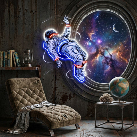 The Falling Astronaut LED Neon Sign Light Pop Art