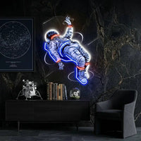 The Falling Astronaut LED Neon Sign Light Pop Art