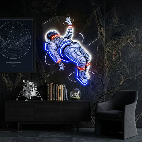The Falling Astronaut LED Neon Sign Light Pop Art