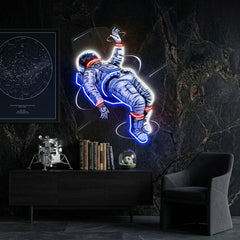 The Falling Astronaut LED Neon Sign Light Pop Art