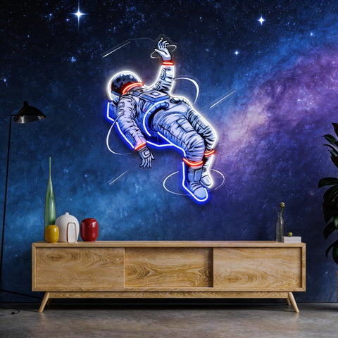 The Falling Astronaut LED Neon Sign Light Pop Art