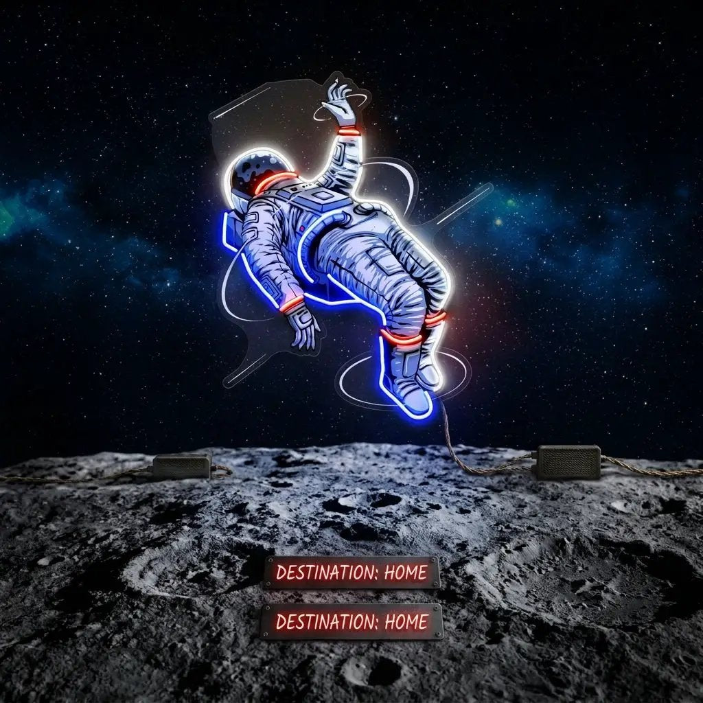The Falling Astronaut LED Neon Sign Light Pop Art