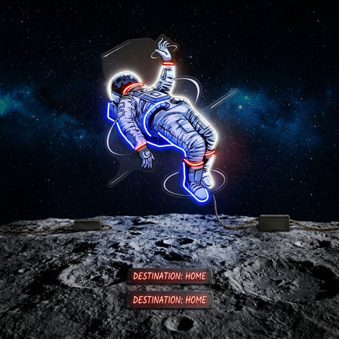 The Falling Astronaut LED Neon Sign Light Pop Art