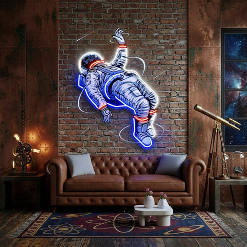 The Falling Astronaut LED Neon Sign Light Pop Art