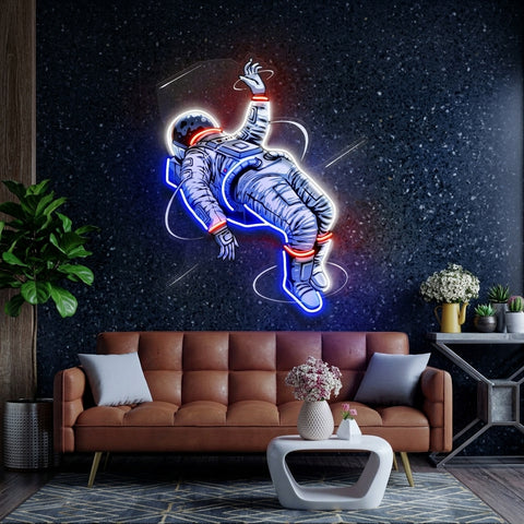 The Falling Astronaut LED Neon Sign Light Pop Art