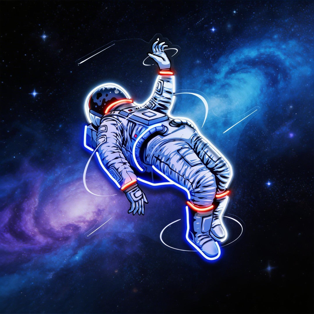 The Falling Astronaut LED Neon Sign Light Pop Art