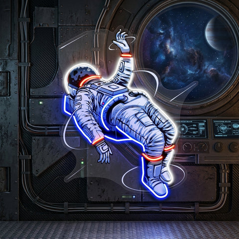 The Falling Astronaut LED Neon Sign Light Pop Art