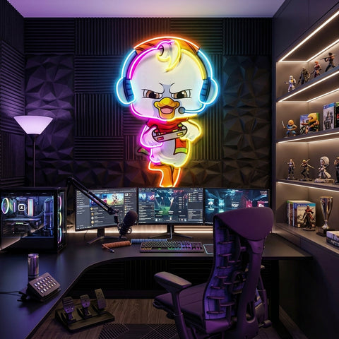 The Gamers Duck Esport LED Neon Sign Light Pop Art