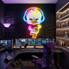 The Gamers Duck Esport LED Neon Sign Light Pop Art