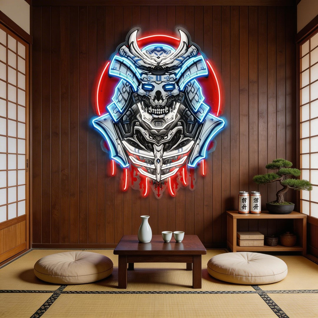 The Japanese Samurai Robot LED Neon Sign Light Pop Art