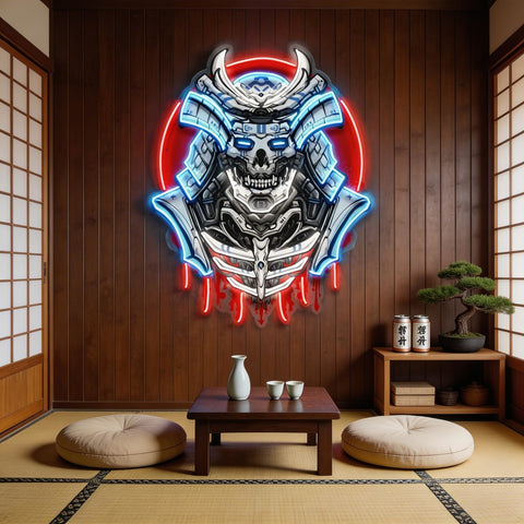 The Japanese Samurai Robot LED Neon Sign Light Pop Art