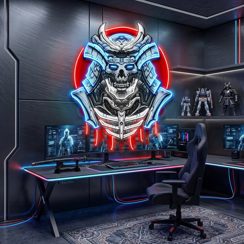 The Japanese Samurai Robot LED Neon Sign Light Pop Art