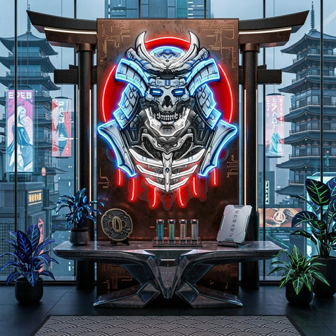 The Japanese Samurai Robot LED Neon Sign Light Pop Art