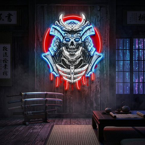 The Japanese Samurai Robot LED Neon Sign Light Pop Art