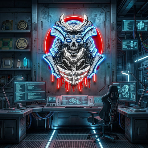The Japanese Samurai Robot LED Neon Sign Light Pop Art