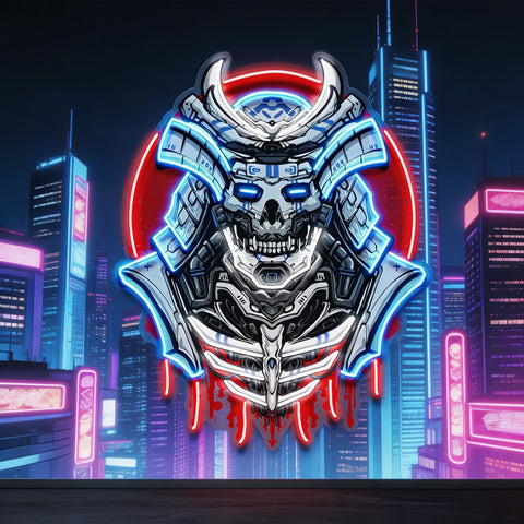 The Japanese Samurai Robot LED Neon Sign Light Pop Art