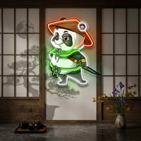 The Samurai Panda LED Neon Sign Light Pop Art