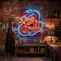 The Snake Has A Skull LED Neon Sign Light Pop Art