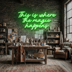This Is Where The Magic Happens Led Neon Sign Light