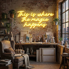 This Is Where The Magic Happens Led Neon Sign Light