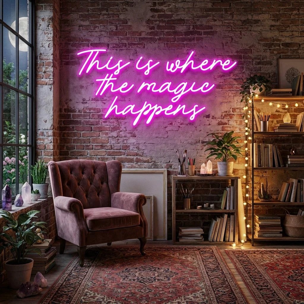 This Is Where The Magic Happens Led Neon Sign Light